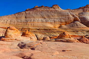 Fototapeta na wymiar Utah-Arizona-Vermillion Cliffs Wilderness-North Coyote Buttes-The Wave