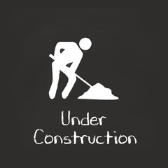Under Constrction Chalkboard Illustration