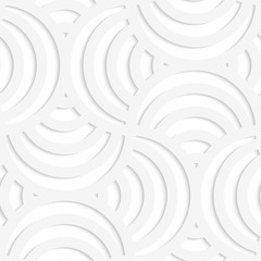 White paper 3D four stripes circle pin will