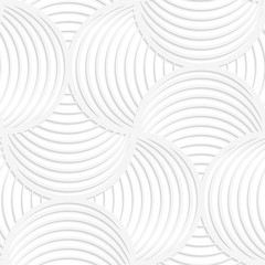 White paper 3D slim stripes circle pin will