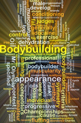 Bodybuilding background concept glowing