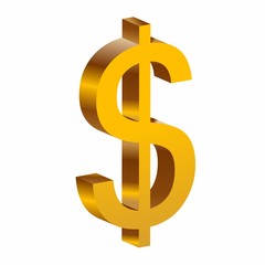 Dollar Sign Icon Gold