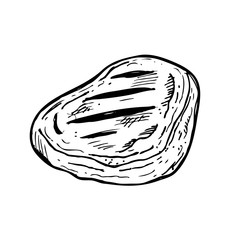 raw meat in doodle style