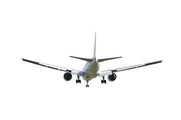 Commercial airplane isolated on white background with clipping p