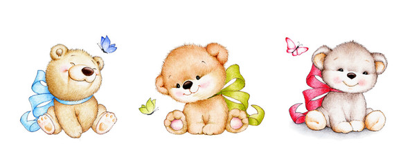 Set of 3 cute Teddy bears - 87050694
