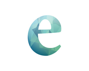 initial crystal logo letter e