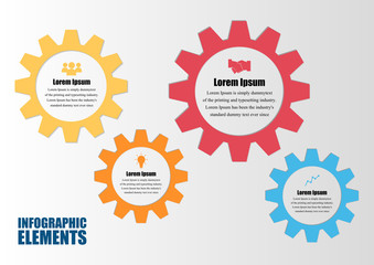 Gear infographic.Business Concept.vector illustration