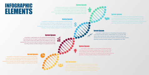 DNA banner.science infographics. Vector illustration