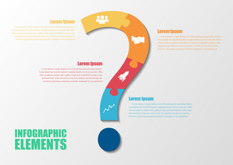 Question mark abstract background design and infographics