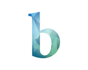 initial crystal logo letter b