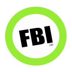 Fototapeta FBI black stamp text on white obraz