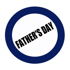 FATHER'S DAY black stamp text on blueblack