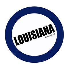 LOUISIANA black stamp text on blueblack
