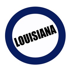 LOUISIANA black stamp text on blueblack