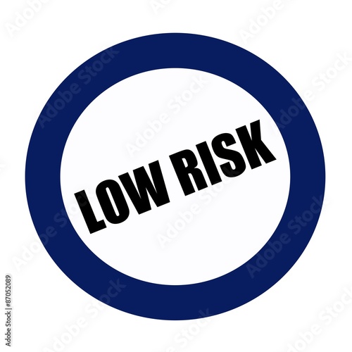 "LOW RISK black stamp text on white" Stock photo and royalty-free ...
