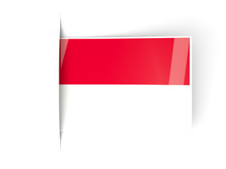 Square label with flag of monaco