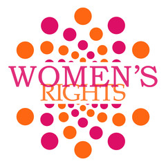 Womens Rights Pink Orange Dots Circular 