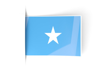 Square label with flag of somalia