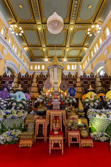The mortuary urn of Buddhist Chief at Bowon Temple in Bangkok, Thailand