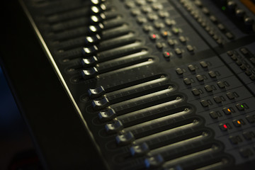Professional Audio Mixer in music studio
