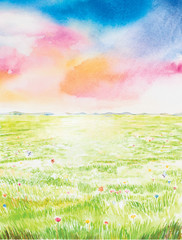 landscape'watercolor painted
