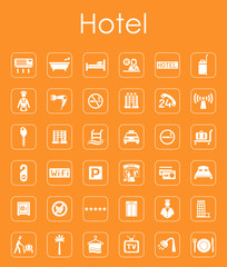 Set of hotel simple icons