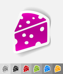 realistic design element. cheese