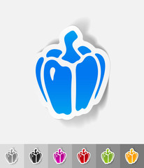 realistic design element. paprika