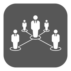 The teamwork icon. Leadership and connection, business teams symbol. Flat