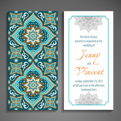 Elegant Indian ornamentation on a dark background