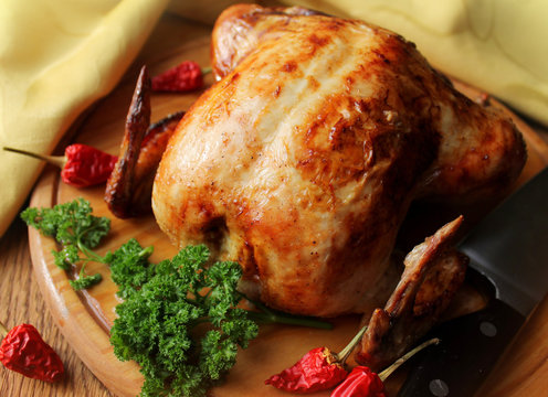 Roasted chicken with herbs