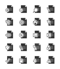 Document & File icon on White Background - Vector Illustration