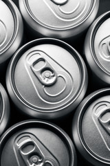 Pattern from much of drinking cans of beer