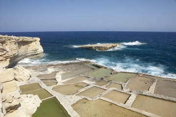 Fototapeta na wymiar salinas, Malta