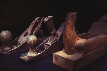 Old bench planers - wooden tools