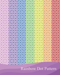 Rainbow pastel dot seamless pattern