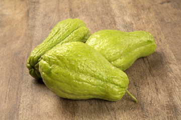 The chayote (Sechium edule) is a vegetable native to south ameri