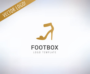 Shoe vector logo. Fashion, shopping and sale symbol. Stock