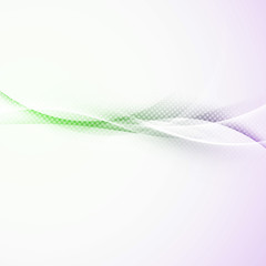 Bright dotted abstract swoosh wave border