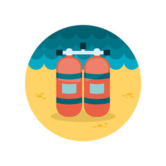 Oxygen tank flat icon