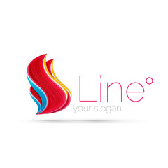 Fototapeta na wymiar Abstract wave line logo
