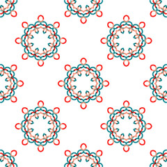 Seamless vector geometric abstract pattern. Creative round