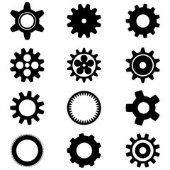 Cogwheels isolated on white background