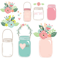 Flower Mason Jar