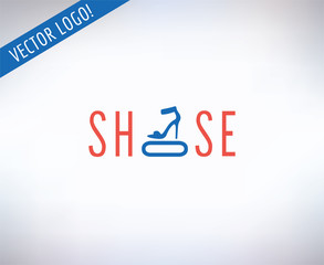 Shoes vector logo. Fashion, clothes and shop symbol. Stocks