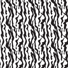 seamless zebra pattern black and white vector background