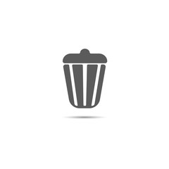 trash symbol or icon vector grey sign
