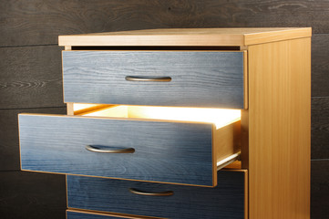 Light from open drawer