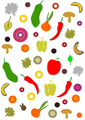 Abstract background with vegetables