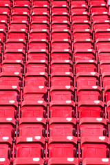 Fototapeta premium Red stadium seats